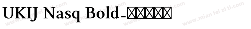 UKIJ Nasq Bold字体转换